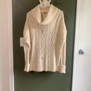 Free People distressed turtleneck